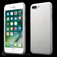 Силиконов калъф за iPhone 7 Plus и iPhone 8 Plus - бял