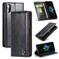 Калъф страничен flip марка CASEME за iPhone XR &ndash; черен
