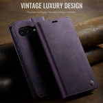 Кожен калъф страничен flip марка CASEME за Google Pixel 10a – лилав - 2