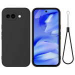 Силиконов гръб с верижка за Google Pixel 10a - черен