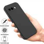 Силиконов гръб с верижка за Google Pixel 10a - черен - 2