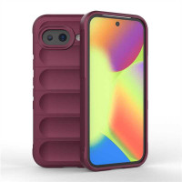 Подсилен силиконов гръб на ленти за Google Pixel 10a - винено червен