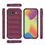 Подсилен силиконов гръб на ленти за Google Pixel 10a - винено червен - 0