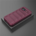 Подсилен силиконов гръб на ленти за Google Pixel 10a - винено червен - 1