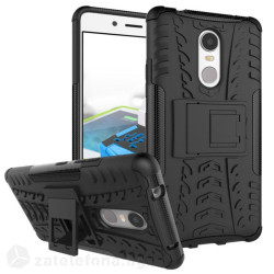 Двупластов калъф със стойка за Lenovo K6 Note - черен