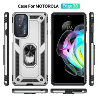 Хибриден гръб със стойка за Motorola Edge 20 - бял