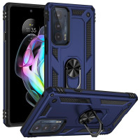 Хибриден гръб със стойка за Motorola Edge 20 - тъмно син