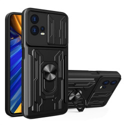 Хибриден гръб със стойка за Motorola Edge 30 Fusion 5G - черен