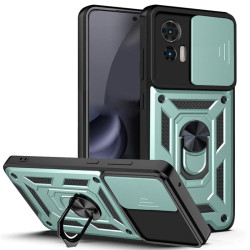 Хибриден гръб със стойка за Motorola Edge 30 Neo - зелен