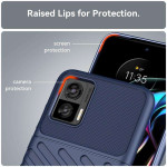 Подсилен силиконов гръб на черти за Motorola Edge 30 Neo - тъмно син - 0
