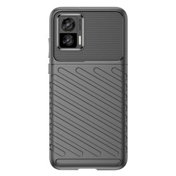Подсилен силиконов гръб на черти за Motorola Edge 30 Neo - черен