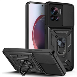 Хибриден гръб със стойка за Motorola Edge 30 Ultra - черен