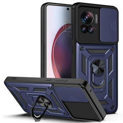 Хибриден гръб със стойка за Motorola Edge 30 Ultra - тъмно син