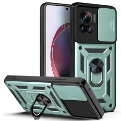 Хибриден гръб със стойка за Motorola Edge 30 Ultra - зелен металик