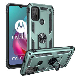 Хибриден гръб със стойка за Motorola Moto G10/G30 - зелен