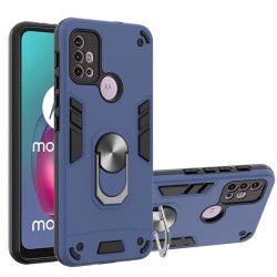 Хибриден гръб със стойка за Motorola Moto G10/G30 - тъмно син