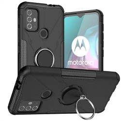 Хибриден гръб със стойка за Motorola Moto G10/G30 - черен