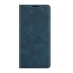 Кожен калъф тип портмоне с магнитно закопчаване за Motorola Moto G10/G30 - тъмно син