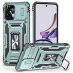 Хибриден гръб със стойка за Motorola G13 - зелен металик