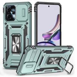 Хибриден гръб със стойка за Motorola G13 - зелен металик