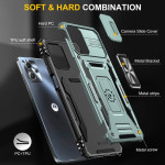 Хибриден гръб със стойка за Motorola G13 - зелен металик - 2