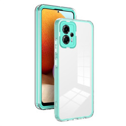 Двупластов силиконов бъмпер със зелен ръб за Motorola G13
