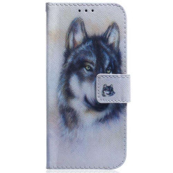 Калъф страничен флип за Motorola G13/G53 5G - вълк