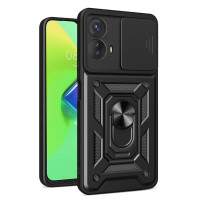 Хибриден гръб със стойка за Motorola G53 5G - черен