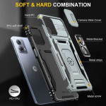 Хибриден гръб със стойка за Motorola G53 5G - сив - 2