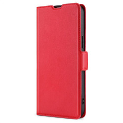 Тънък кожен калъф за Motorola G13/G53 5G – червен