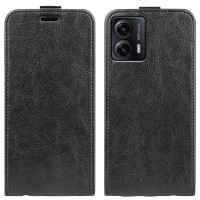 Кожен калъф flip за Motorola G53 5G - черен
