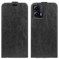 Кожен калъф flip за Motorola G53 5G - черен