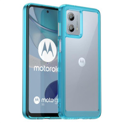 Силиконов гръб Rugged Armor за Motorola G53 5G - синя рамка