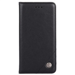 Кожен калъф тип портмоне с магнитно закопчаване за Motorola G82 5G - черен