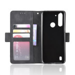 Кожен калъф тип портмоне с магнитно закопчаване за Motorola G8 Power Lite - черен - 1 Кожен калъф тип портмоне с магнитно закопчаване за Motorola G8 Power Lite - черен - 1