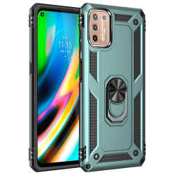 Хибриден гръб със стойка за Motorola Moto G9 Plus - зелен