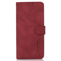 Калъф тип портмоне марка KHAZNEH за Motorola Moto G32 - винено червен