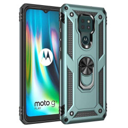 Хибриден гръб със стойка за Motorola Moto G9 Play - зелен