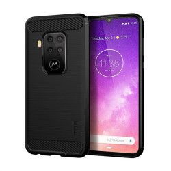 Силиконов гръб марка MOFI за Motorola One Zoom - черен