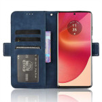 Кожен калъф тип портмоне с магнитна закопчалка за Motorola Edge 50 Fusion 5G - тъмно син - 3 Кожен калъф тип портмоне с магнитна закопчалка за Motorola Edge 50 Fusion 5G - тъмно син - 3
