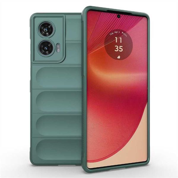 Подсилен силиконов гръб на ленти за Motorola Edge 50 Fusion 5G - зелен