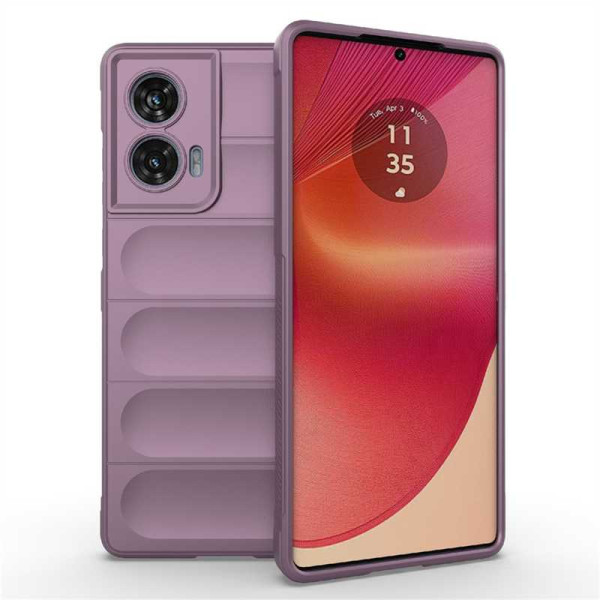 Подсилен силиконов гръб на ленти за Motorola Edge 50 Fusion 5G - лилав