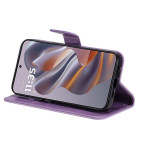 Калъф тип портмоне с дърво за Motorola Edge 50 Neo 5G - лилав - 0 Калъф тип портмоне с дърво за Motorola Edge 50 Neo 5G - лилав - 0