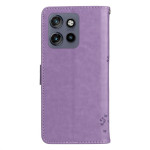 Калъф тип портмоне с дърво за Motorola Edge 50 Neo 5G - лилав - 2 Калъф тип портмоне с дърво за Motorola Edge 50 Neo 5G - лилав - 2