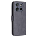 Кожен калъф тип портмоне марка BINFEN COLOR за Motorola Edge 50 Neo 5G - черен със сив триъгълник - 2 Кожен калъф тип портмоне марка BINFEN COLOR за Motorola Edge 50 Neo 5G - черен със сив триъгълник - 2