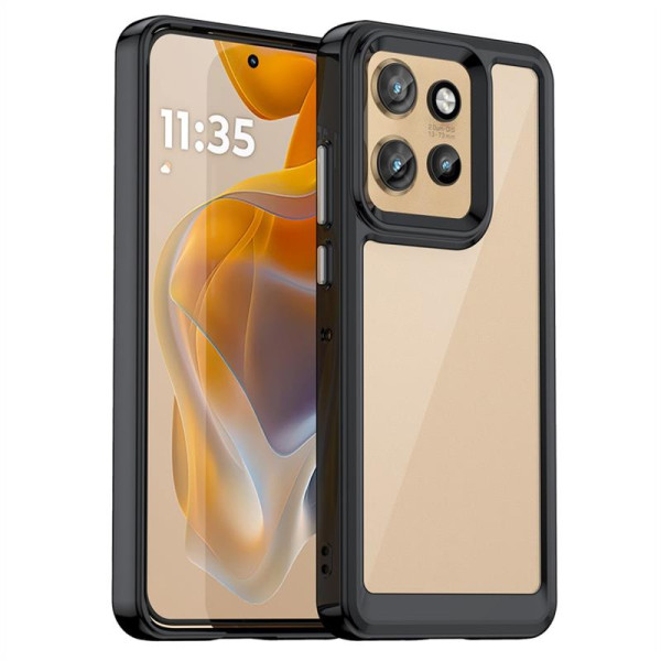 Силиконов гръб Rugged Armor за Motorola Edge 50 Neo 5G - черна рамка