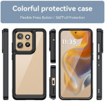 Силиконов гръб Rugged Armor за Motorola Edge 50 Neo 5G - черна рамка - 1