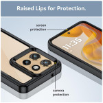 Силиконов гръб Rugged Armor за Motorola Edge 50 Neo 5G - черна рамка - 0
