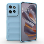 Подсилен силиконов гръб на ленти за Motorola Edge 50 Neo 5G - светло син