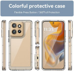 Силиконов гръб Rugged Armor за Motorola Edge 50 Neo 5G - полупрозрачна рамка - 1